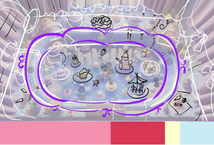 Surreal Tea Party mood board