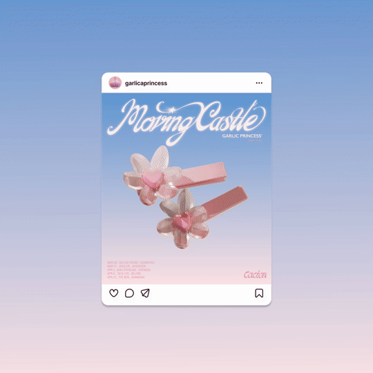Instagram post mockup — Moving Castle hairclip cover